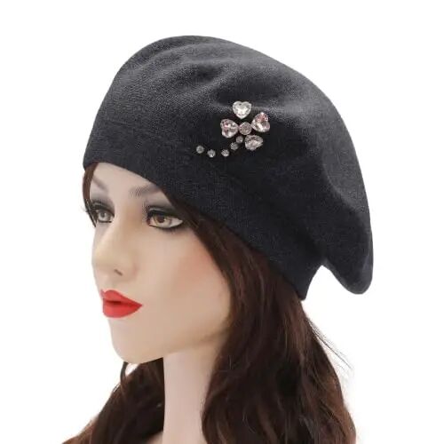 ZLYC Women French Beret Hat Reversible Solid Color Mosaic Warm Artist Cap | Soft cozy, parisian vintage chic aesthetic, office blazer daily styling, café travel photo shoot, festival retro party - 2