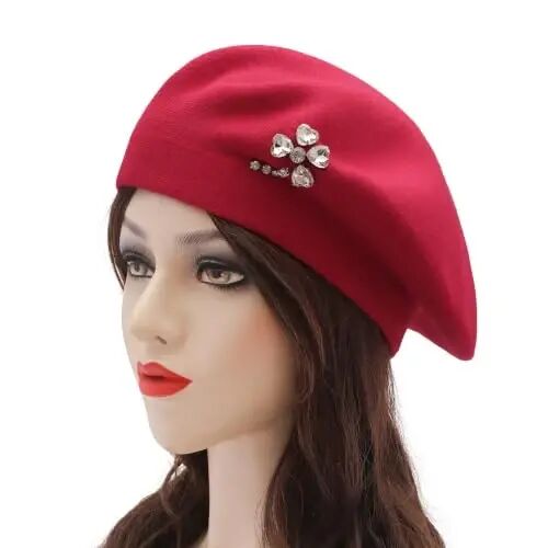 ZLYC Women French Beret Hat Reversible Solid Color Mosaic Warm Artist Cap | Soft cozy, parisian vintage chic aesthetic, office blazer daily styling, café travel photo shoot, festival retro party - ZLYC (1)