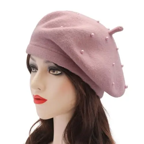 ZLYC Women French Beret Hat Winter Knitted Stretchable Beret Artist Cap | classic artist beret,soft stretch fit,city travel photo shoot, festival vintage party artist costume,daily matching - ZLYC (1)