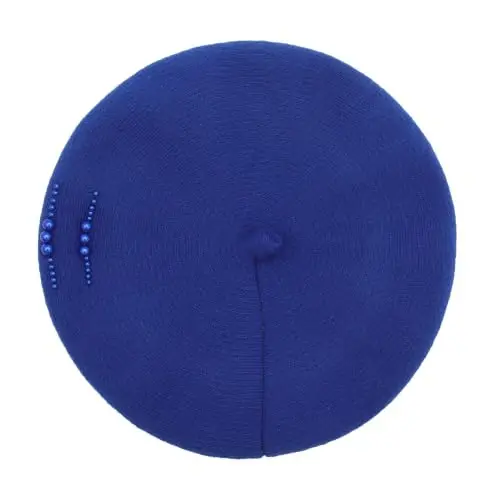 ZLYC Women French Beret Hat Winter Knitted Stretchable Beret Artist Cap | classic artist beret,soft stretch fit,city travel photo shoot, festival vintage party artist costume,daily matching - 5