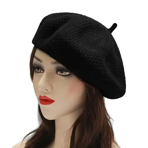 ZLYC Women Wool French Beret Hat for Women Winter Knitted Berets Artist Cap - MODAZONE (1)