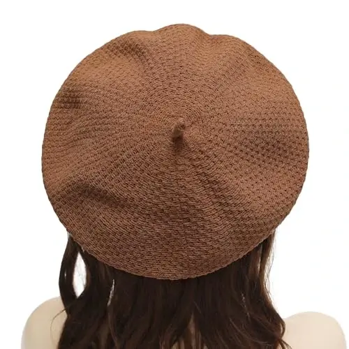 ZLYC Women Wool French Beret Hat for Women Winter Knitted Berets Artist Cap - 3