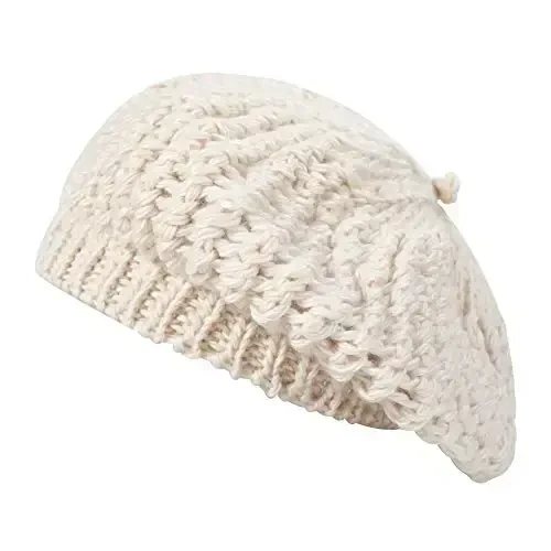 ZLYC Women Wool French Beret Hat for Women Winter Knitted Berets Artist Cap - 5