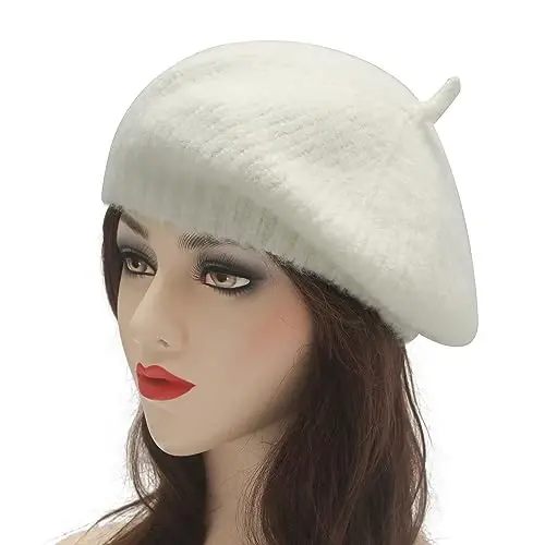 ZLYC Women Wool French Beret Hat for Women Winter Knitted Berets Artist Cap - 2