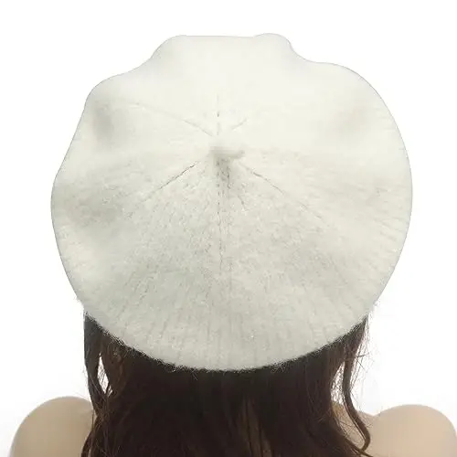 ZLYC Women Wool French Beret Hat for Women Winter Knitted Berets Artist Cap - 3