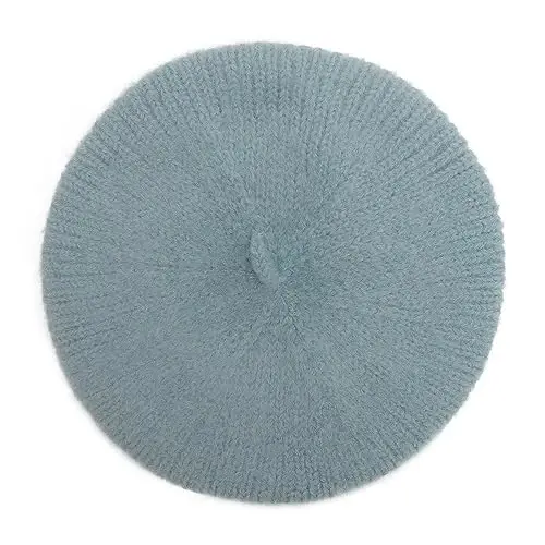 ZLYC Women Wool French Beret Hat for Women Winter Knitted Berets Artist Cap - 4