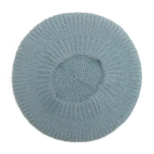 ZLYC Women Wool French Beret Hat for Women Winter Knitted Berets Artist Cap - 5