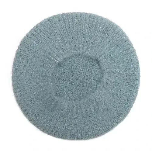 ZLYC Women Wool French Beret Hat for Women Winter Knitted Berets Artist Cap - 5