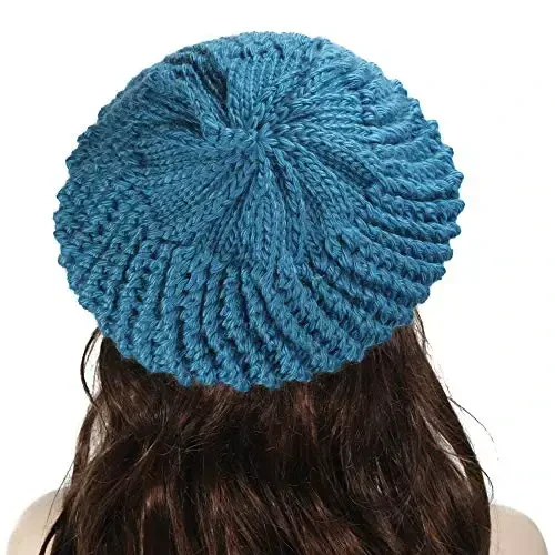 ZLYC Women Wool French Beret Hat for Women Winter Knitted Berets Artist Cap - 3