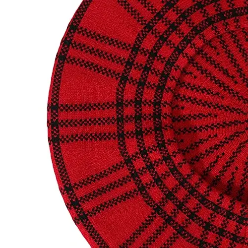 ZLYC Womens French Beret Hat Reversible Knitted Thickened Warm Cap for Ladies Girls - 2