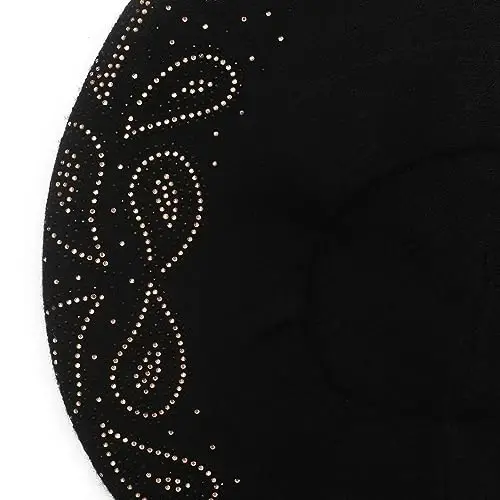 ZLYC Womens French Beret Hat Reversible Knitted Thickened Warm Cap for Ladies Girls - ZLYC (1)