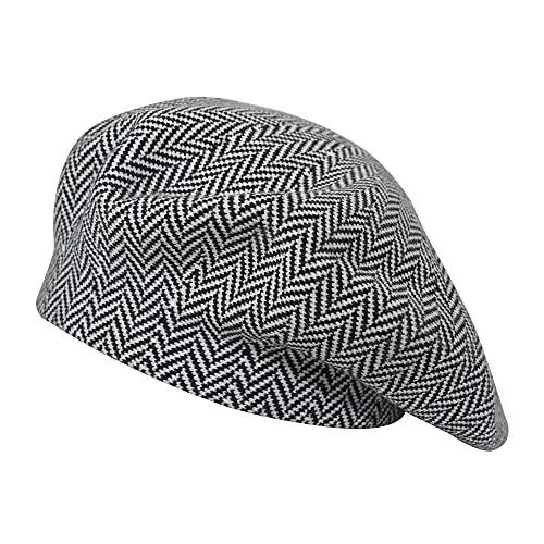 ZLYC Womens French Beret Hat Reversible Knitted Thickened Warm Cap for Ladies Girls - MODAZONE