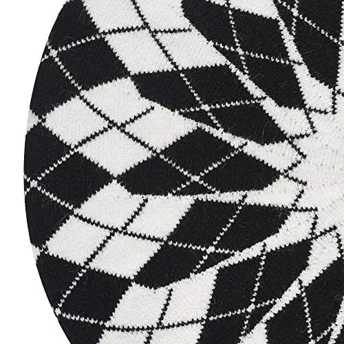 ZLYC Womens French Beret Hat Reversible Knitted Thickened Warm Cap for Ladies Girls - 7