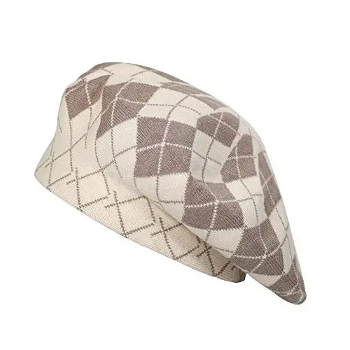 ZLYC Womens French Beret Hat Reversible Knitted Thickened Warm Cap for Ladies Girls 
