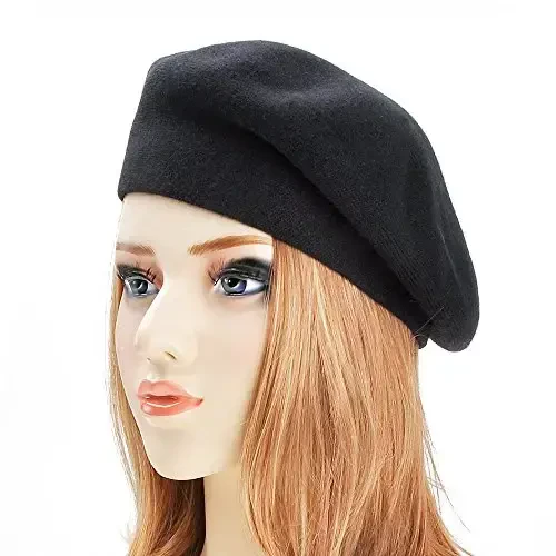 ZLYC Womens French Beret Hat Reversible Knitted Thickened Warm Cap for Ladies Girls - 3