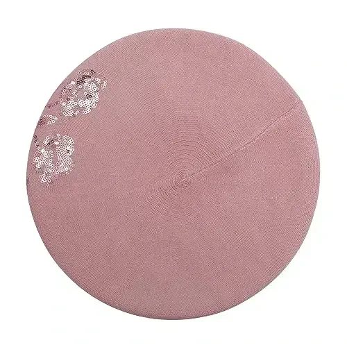 ZLYC Womens French Beret Hat Reversible Knitted Thickened Warm Cap for Ladies Girls - 6