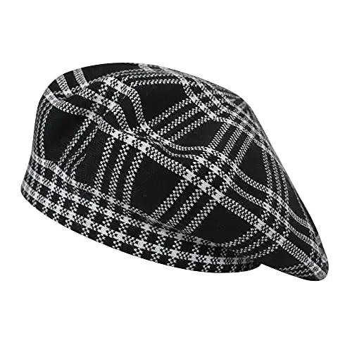 ZLYC Womens French Beret Hat Reversible Knitted Thickened Warm Cap for Ladies Girls 
