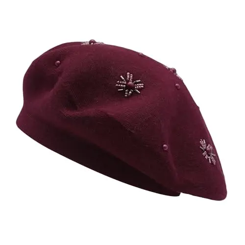 ZLYC Womens French Beret Hat Reversible Knitted Thickened Warm Cap for Ladies Girls - 5