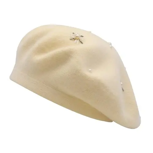 ZLYC Womens French Beret Hat Reversible Knitted Thickened Warm Cap for Ladies Girls - 4