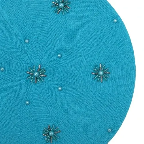 ZLYC Womens French Beret Hat Reversible Knitted Thickened Warm Cap for Ladies Girls - 5