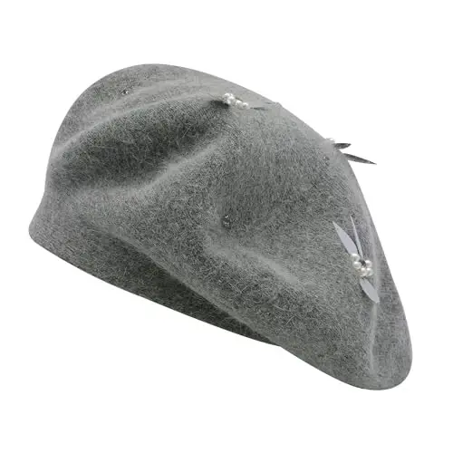ZLYC Womens French Beret Hat Reversible Knitted Thickened Warm Cap for Ladies Girls - 4