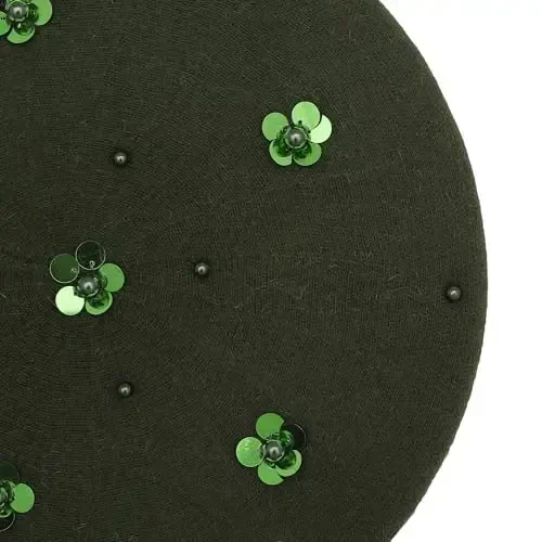 ZLYC Womens French Beret Hat Reversible Knitted Thickened Warm Cap for Ladies Girls - 5