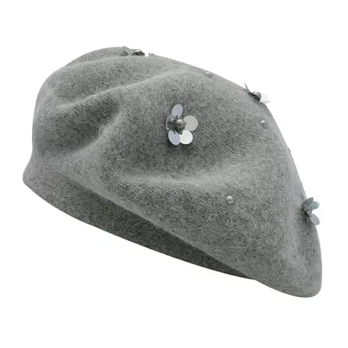 ZLYC Womens French Beret Hat Reversible Knitted Thickened Warm Cap for Ladies Girls - 5