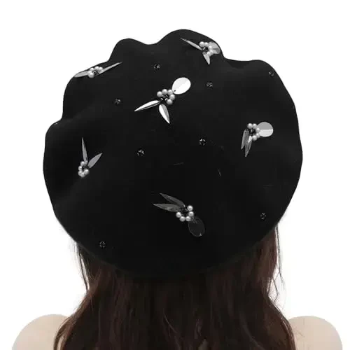 ZLYC Womens French Beret Hat Reversible Knitted Thickened Warm Cap for Ladies Girls - 3