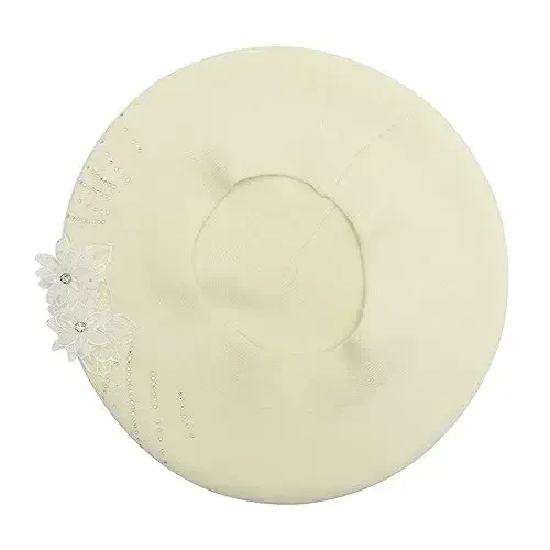 ZLYC Womens French Beret hat, Reversible Solid Color CasModazoneere Mosaic Warm Beret Cap for Girls - 4