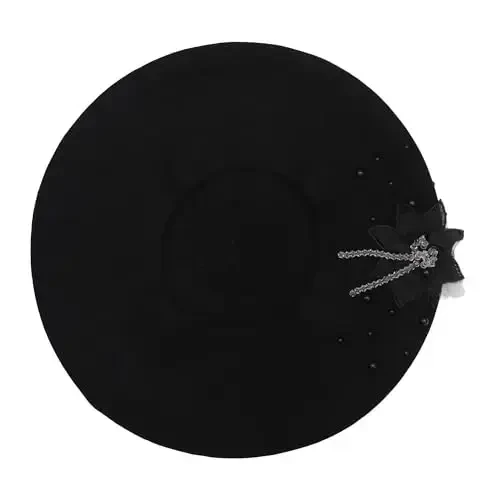 ZLYC Womens French Beret hat, Reversible Solid Color CasModazoneere Mosaic Warm Beret Cap for Girls - 4