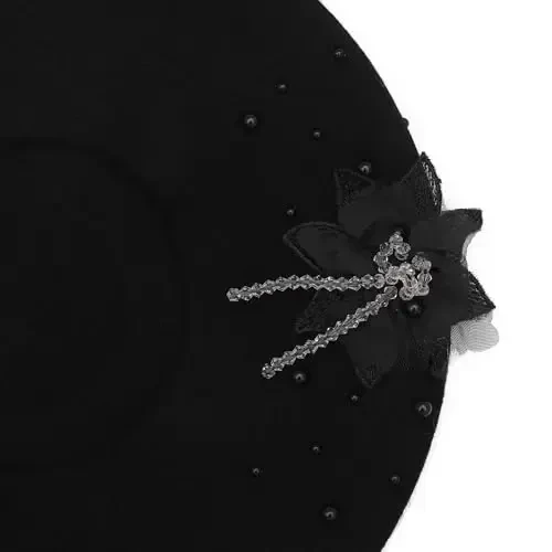 ZLYC Womens French Beret hat, Reversible Solid Color CasModazoneere Mosaic Warm Beret Cap for Girls - 5