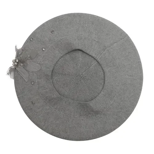 ZLYC Womens French Beret hat, Reversible Solid Color CasModazoneere Mosaic Warm Beret Cap for Girls - 6