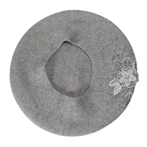 ZLYC Womens French Beret hat, Reversible Solid Color CasModazoneere Mosaic Warm Beret Cap for Girls - 5