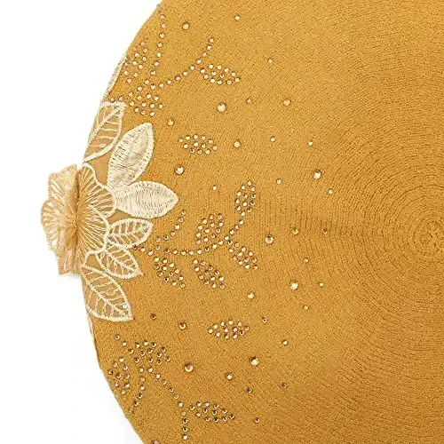 ZLYC Womens French Beret hat, Reversible Solid Color CasModazoneere Mosaic Warm Beret Cap for Girls - 6