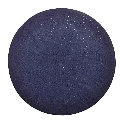 ZLYC Womens French Beret hat, Reversible Solid Color CasModazoneere Mosaic Warm Beret Cap for Girls - 4