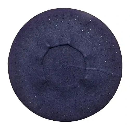 ZLYC Womens French Beret hat, Reversible Solid Color CasModazoneere Mosaic Warm Beret Cap for Girls - 5