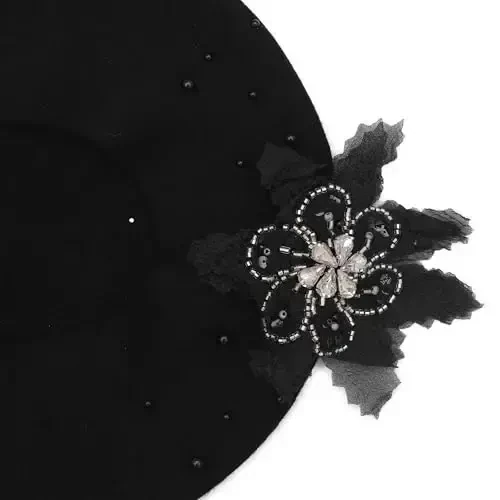 ZLYC Womens French Beret hat, Reversible Solid Color CasModazoneere Mosaic Warm Beret Cap for Girls - 6