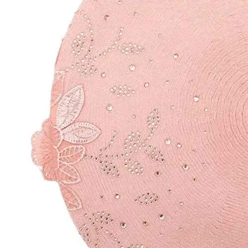 ZLYC Womens French Beret hat, Reversible Solid Color CasModazoneere Mosaic Warm Beret Cap for Girls - 6