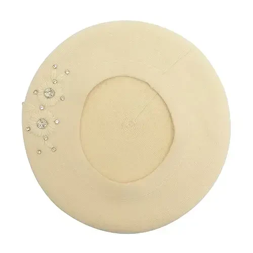 ZLYC Womens French Beret hat, Reversible Solid Color CasModazoneere Mosaic Warm Beret Cap for Girls - 6