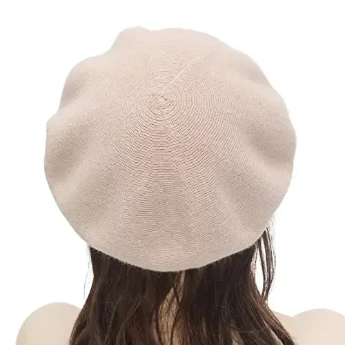 ZLYC Womens French Beret hat, Reversible Solid Color CasModazoneere Mosaic Warm Beret Cap for Girls - 3