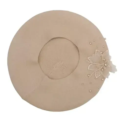 ZLYC Womens French Beret hat, Reversible Solid Color CasModazoneere Mosaic Warm Beret Cap for Girls - 4