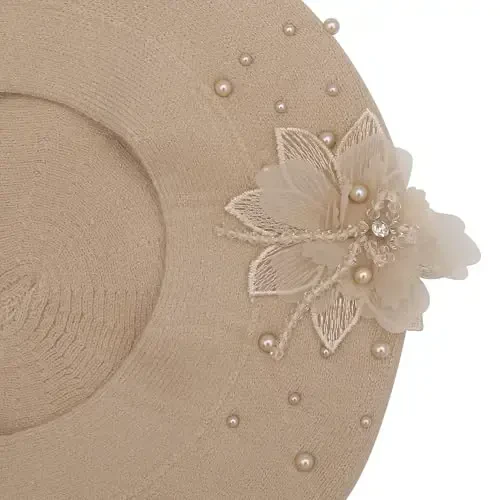 ZLYC Womens French Beret hat, Reversible Solid Color CasModazoneere Mosaic Warm Beret Cap for Girls - 5