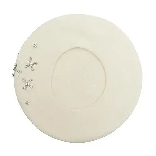 ZLYC Womens French Beret hat, Reversible Solid Color CasModazoneere Mosaic Warm Beret Cap for Girls - 4