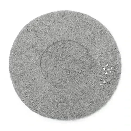 ZLYC Womens French Beret hat, Reversible Solid Color CasModazoneere Mosaic Warm Beret Cap for Girls - 5