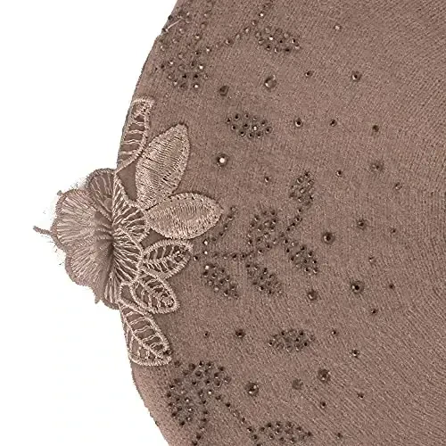 ZLYC Womens French Beret hat, Reversible Solid Color Mosaic Warm Beret Cap for Girls - 6