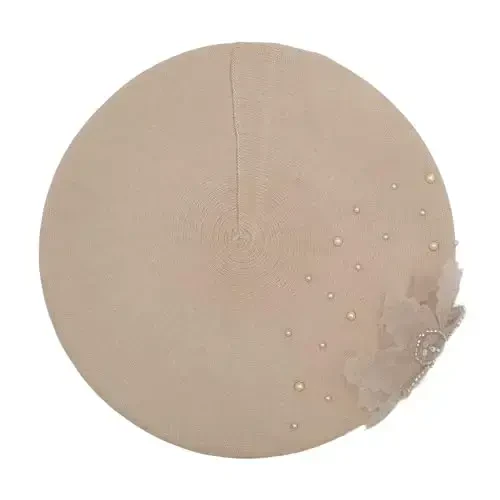 ZLYC Womens French Beret hat, Reversible Solid Color Mosaic Warm Beret Cap for Girls - 6