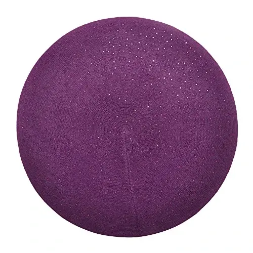 ZLYC Womens French Beret hat, Reversible Solid Color Mosaic Warm Beret Cap for Girls - 4