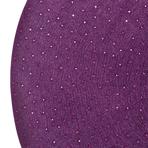 ZLYC Womens French Beret hat, Reversible Solid Color Mosaic Warm Beret Cap for Girls - 6