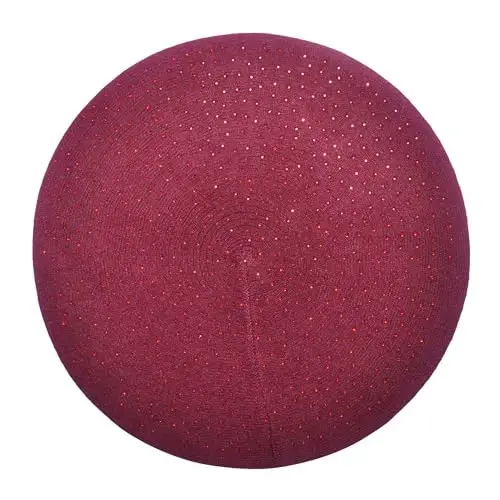 ZLYC Womens French Beret hat, Reversible Solid Color Mosaic Warm Beret Cap for Girls - 5