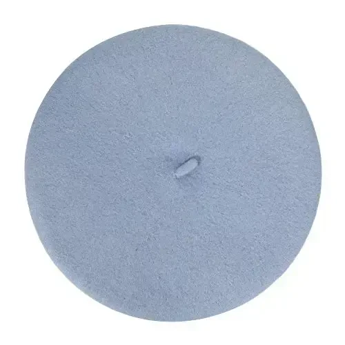 ZLYC Wool Fransuz Beret Shlyapa Solid Rang Beret Ayollar Qizlar uchun - 4